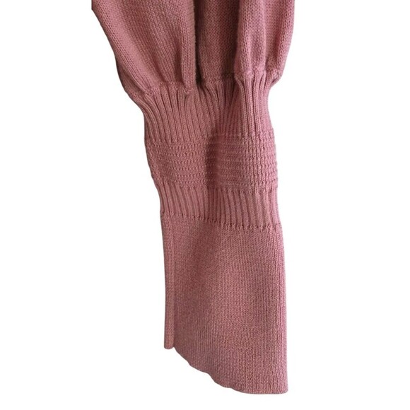 APIECE APART Sweater Womens Medium  Pink VNeck Puff Sleeve Knit - Picture 4 of 7